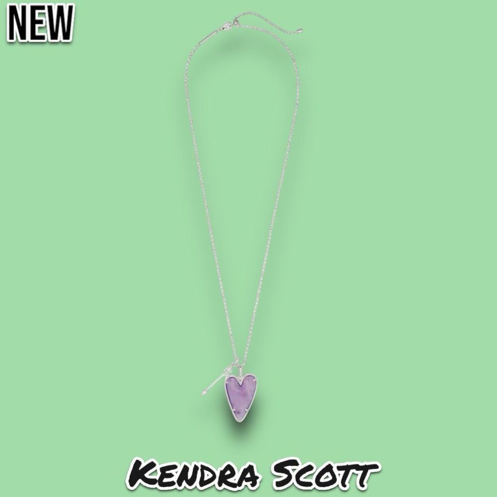 New Kendra Scott Ansley Heart Long Pendant Necklace (Sold Out) - Picture 9 of 10